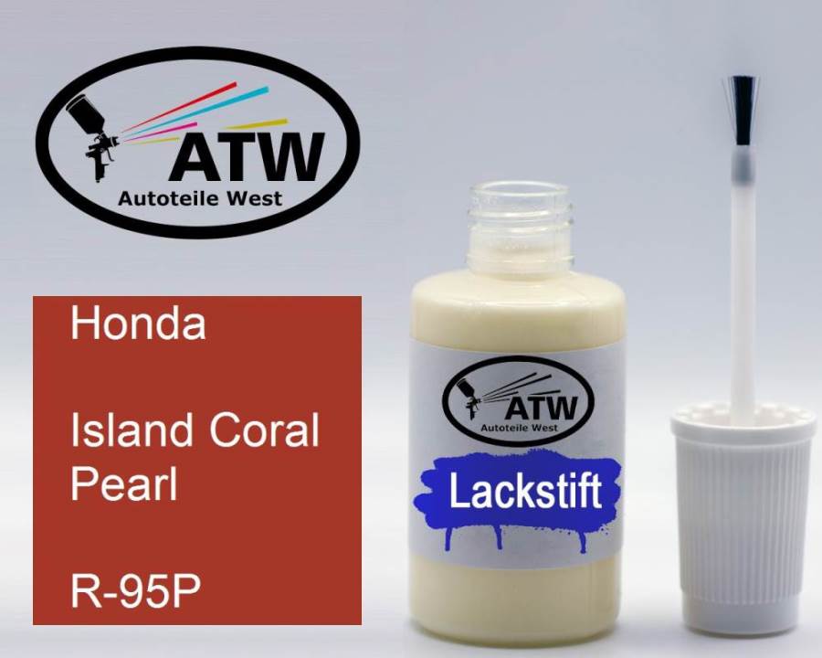 Honda, Island Coral Pearl, R-95P: 20ml Lackstift, von ATW Autoteile West.